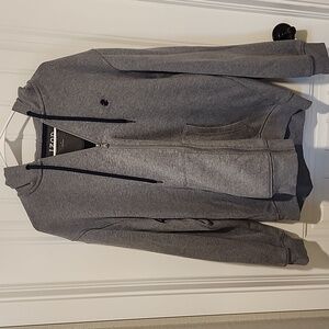 Izod gray hooded zip up sweatshirt